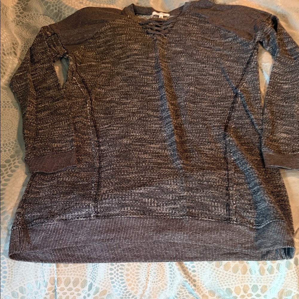 Maurices Charcoal V-Neck Tunic Sweater